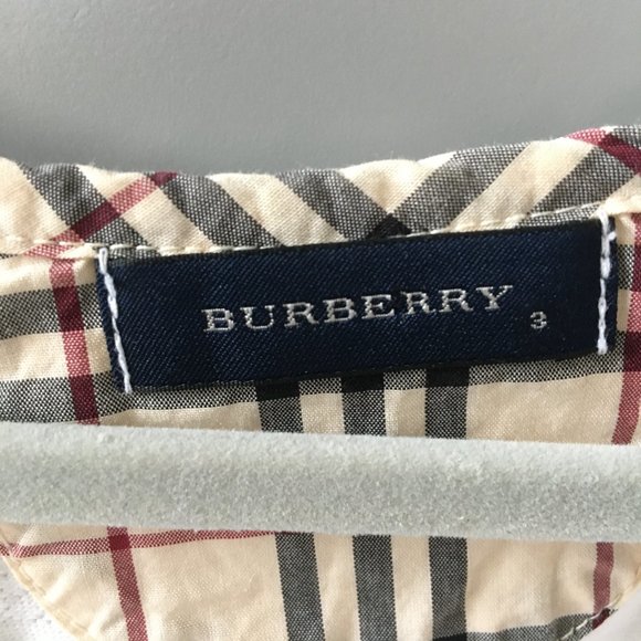 BURBERRY White Nova Check lined Wrap Shirt Size 3 - Picture 2 of 7